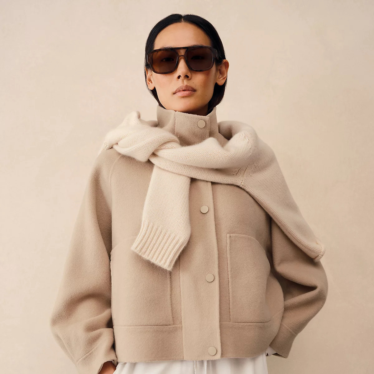 The White Company A.KJÆRBEDE Kaya Aviator Sunglasses, Tortoiseshell, Size: One Size | The White Company UK & ROW