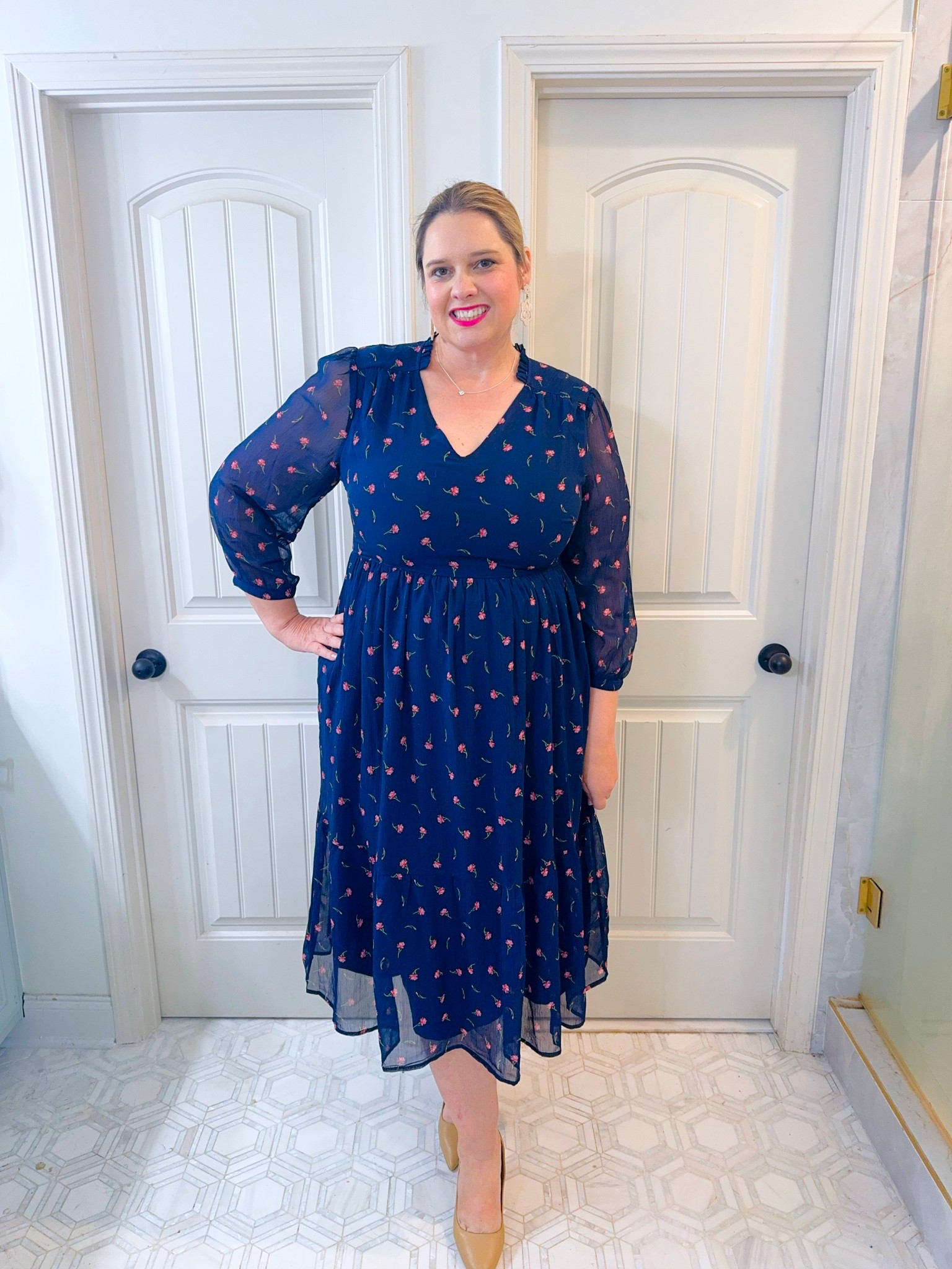 A beautiful dress for fall and beyond. This one has no stretch so I sized up. Use code celebration to save 20% 

#LTKBump #LTKPlusSize #LTKMidsize