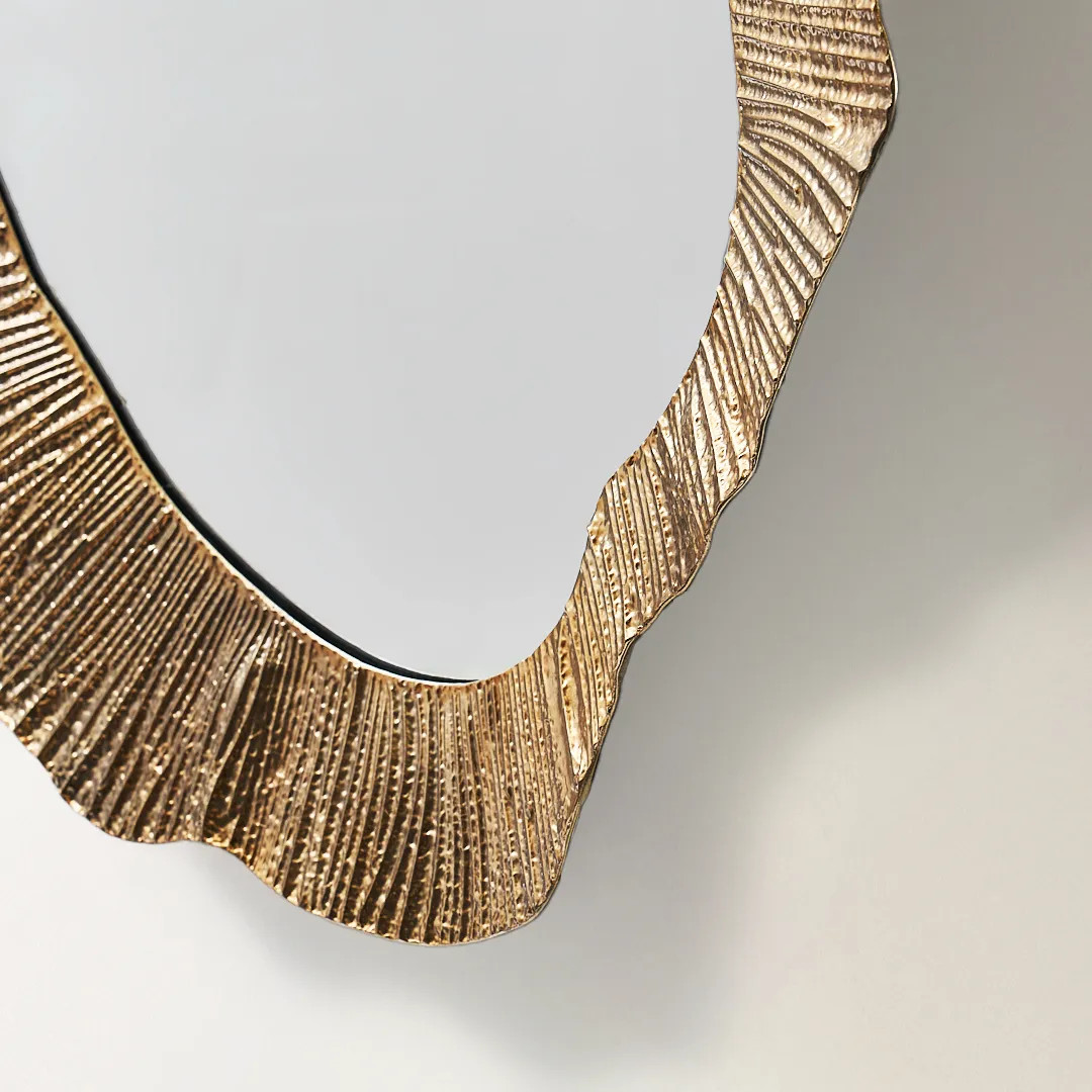 Cara Antique Gold Hand-Forged Iron Organic Shaped Wall Mirror 52.5" x 53" | Z Gallerie | Z Gallerie