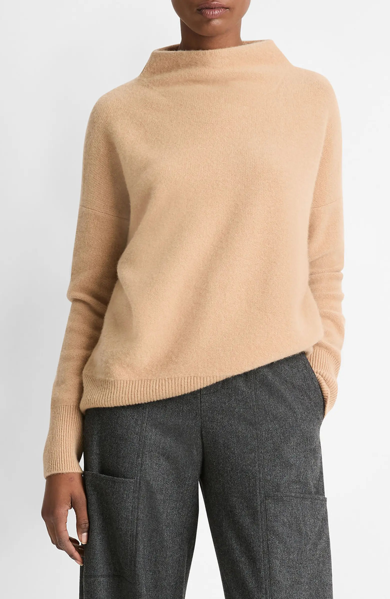 Boiled Cashmere Funnel Neck Pullover | Nordstrom