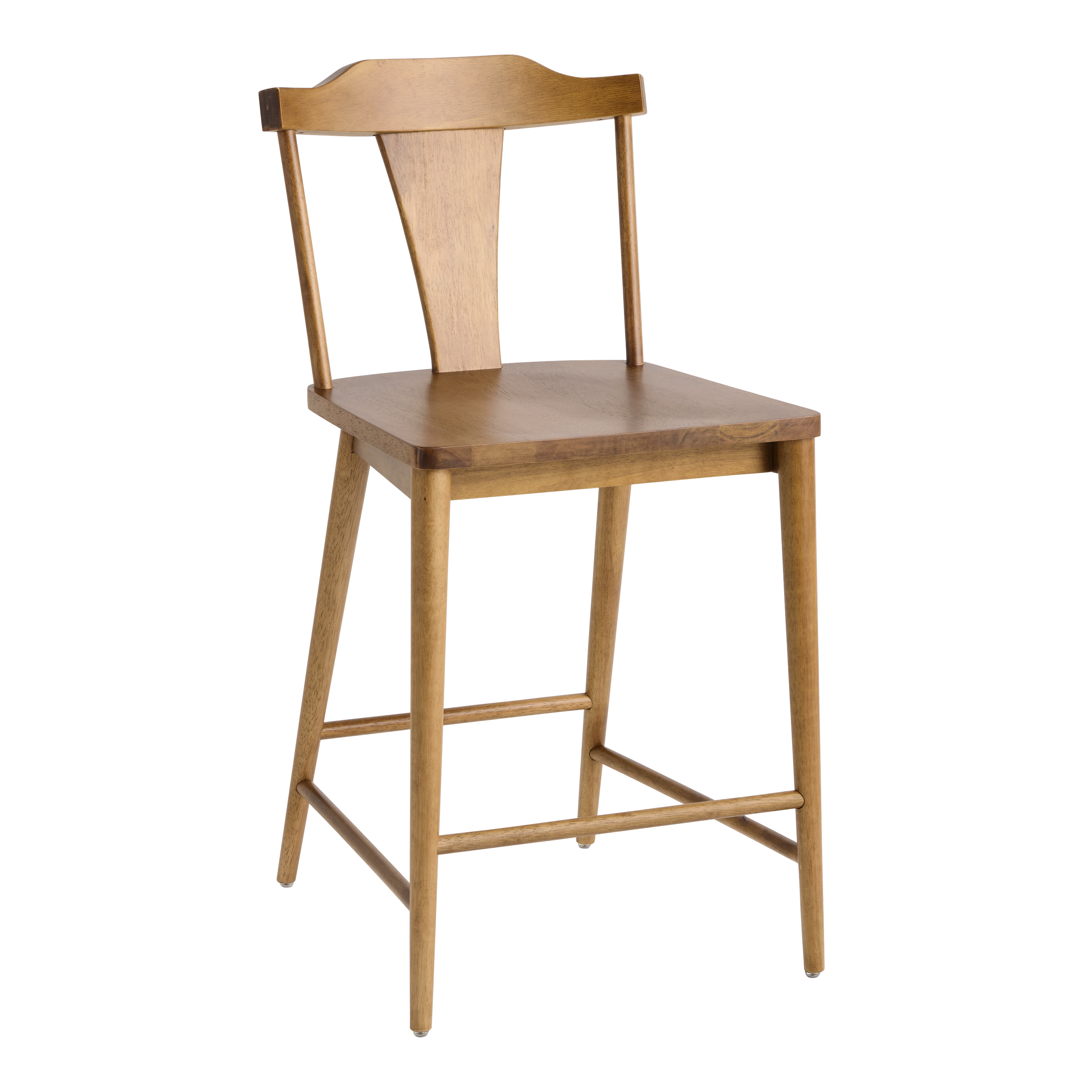 Tobi Wood Cutout Splat Back Counter Stool Set of 2 | World Market