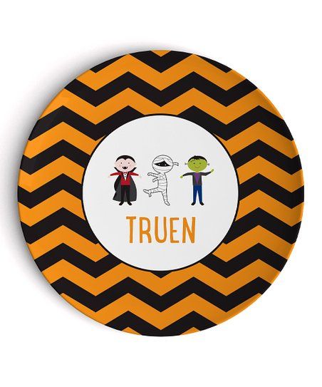 Chevron Line Up Personalized Plate | Zulily
