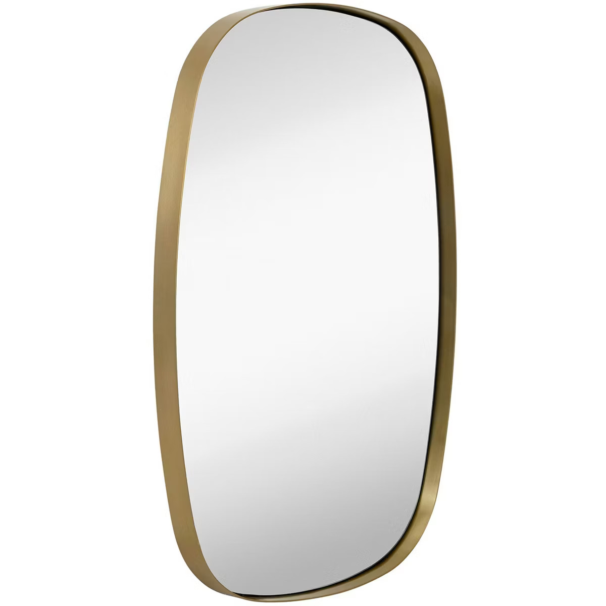 Hamilton Hills 24" x 36" Large Oval Mirror with Brushed Metal Framed, Gold | Target