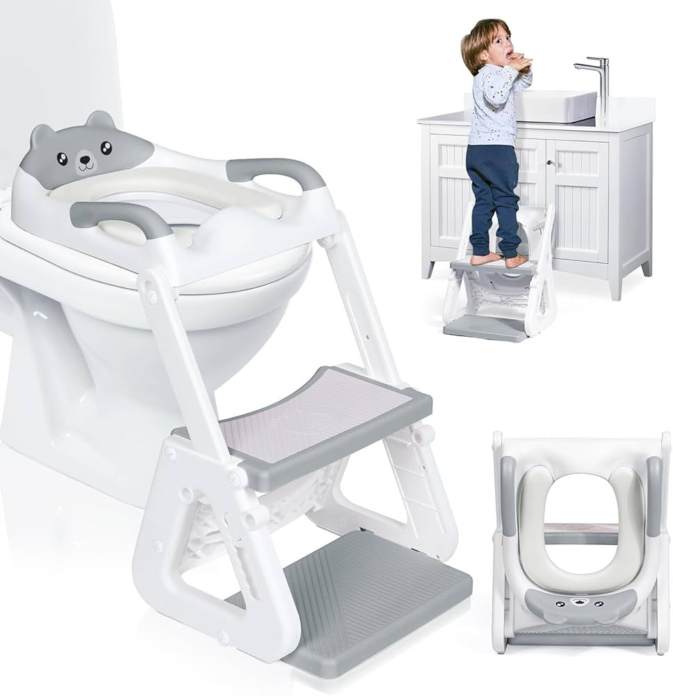 Orzbow 2-IN-1 Potty Training Toilet Seat with Step Stool for Toddler, Stability Training Potty Se... | Amazon (US)