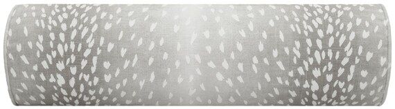 The Little Bolster : Antelope Linen Print // Grey | animal print | bolster pillow | bed decor | l... | Etsy (US)