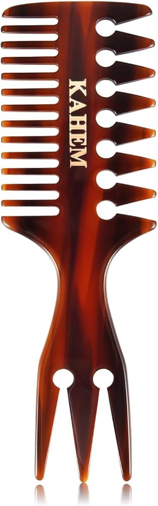Handcrafted 3-in-1 Acetate Slicked-back Fishbone Comb for Styling, Detangling & Massage-Eco-Frien... | Amazon (US)