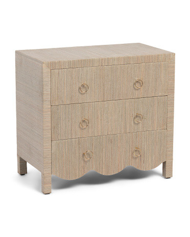 28in 3 Drawer Scalloped Chest Of Drawers | Marshalls