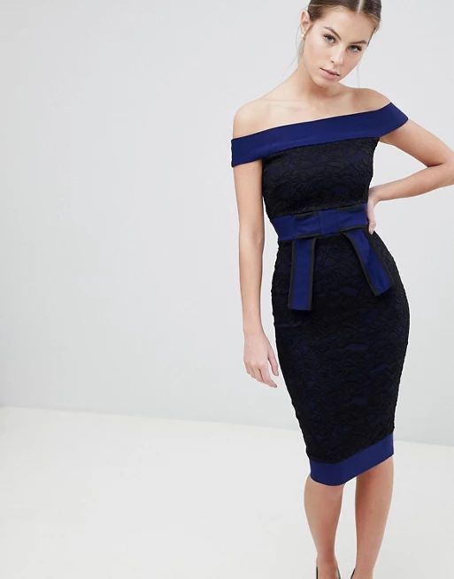 Vesper Lace Bardot Dress | ASOS US