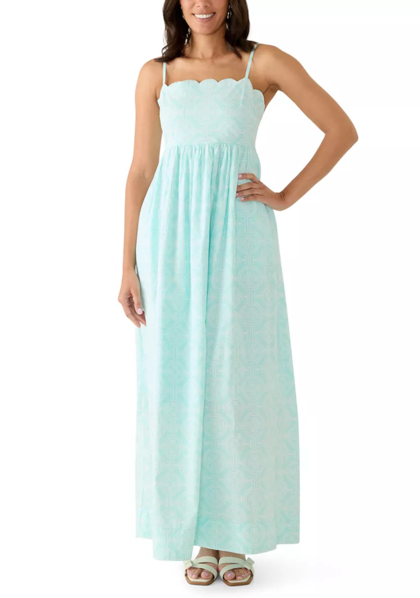 Women's Sleeveless Scalloped Maxi Dress | Belk