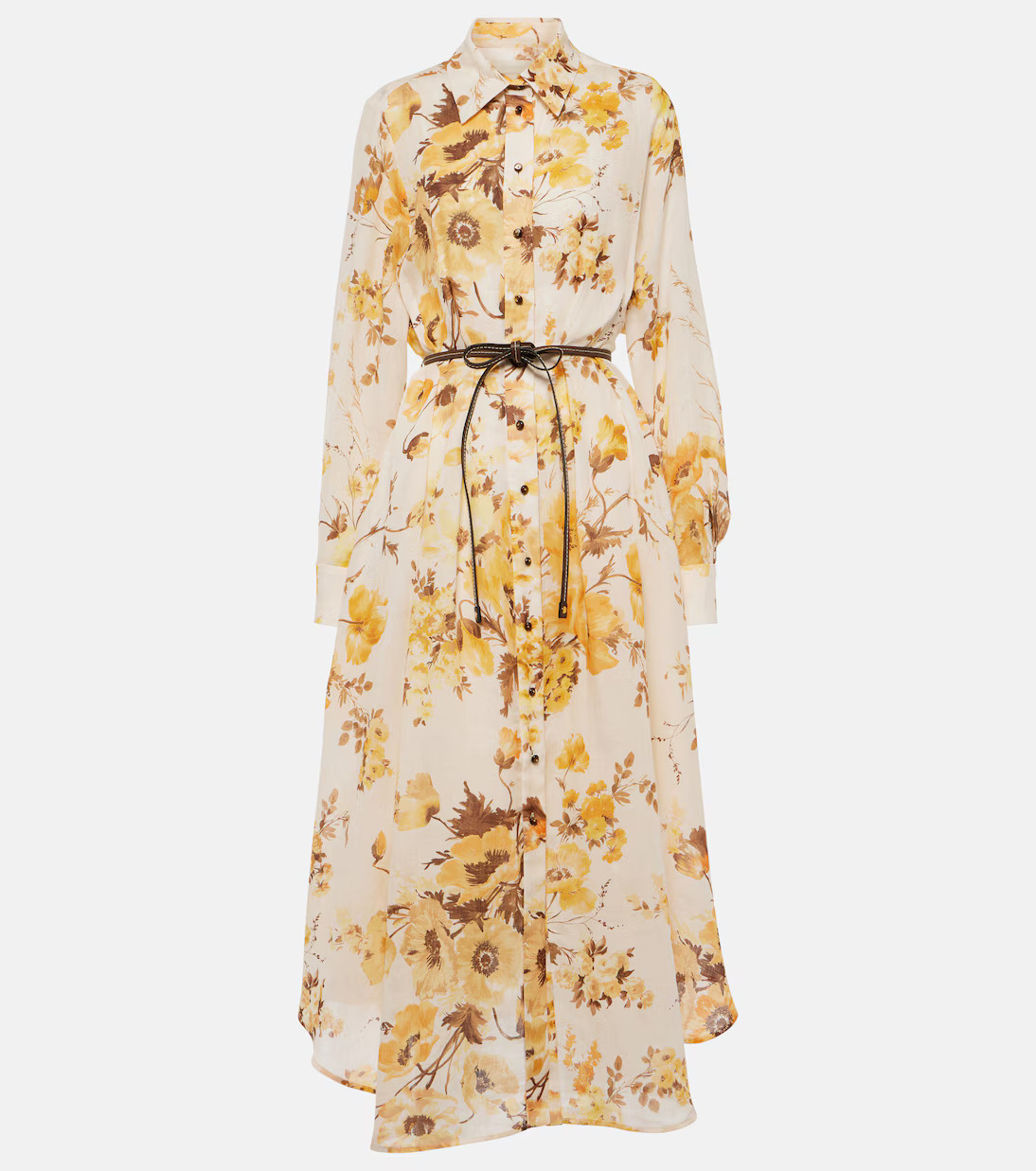 Ottie floral ramie shirt dress | Mytheresa (US/CA)