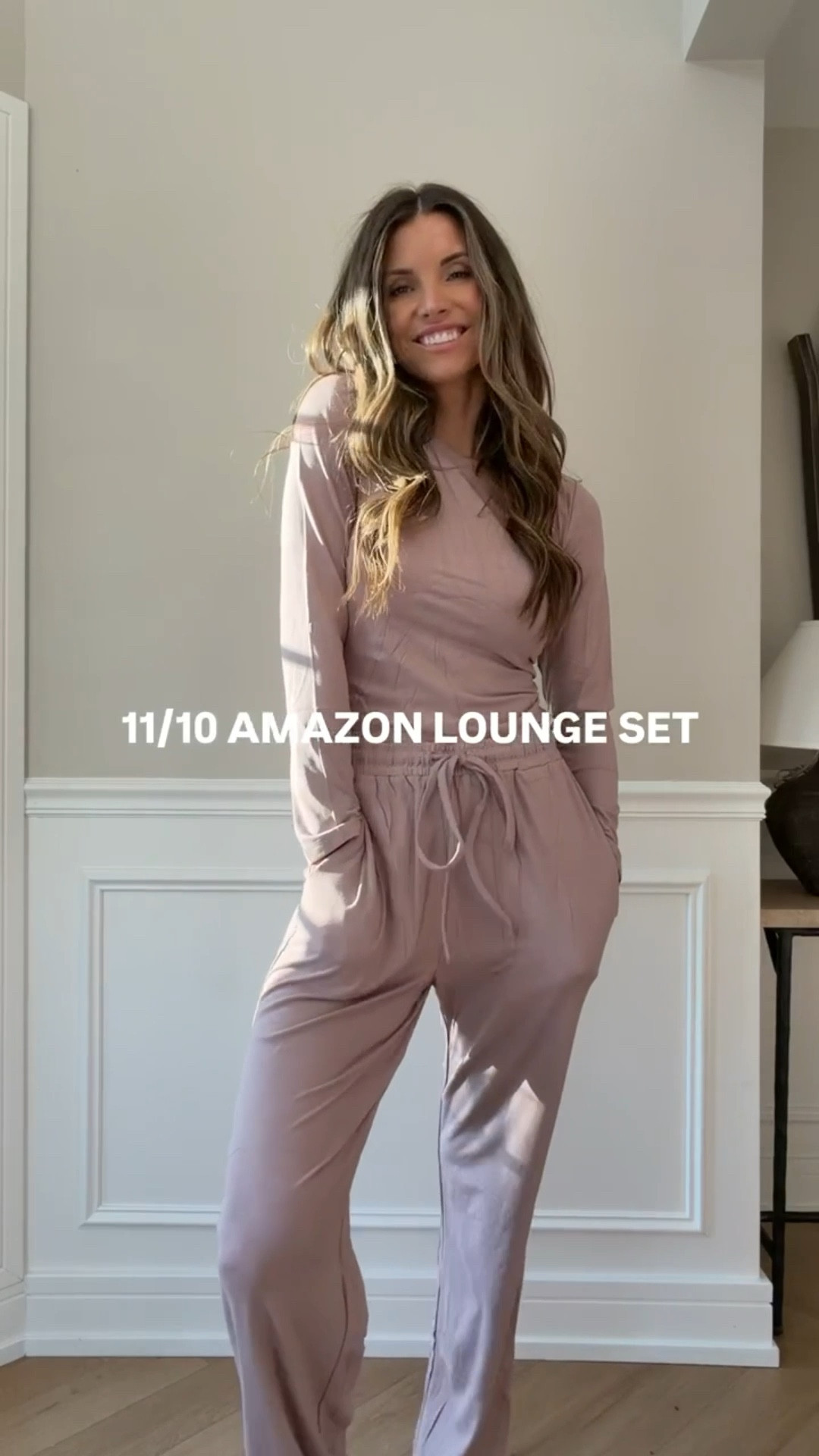 These Amazon lounge sets are 11/10!!! They have side ruching, wide leg bottoms, drawstrings for adjustability, and pockets! I did a medium (sized up) mainly for length as I’m 5’9”! I did the colors oatmeal grey, smoke, and rose taupe! Limited time deal right now. 

#LTKmomlife #LTKootd #LTKgrwm