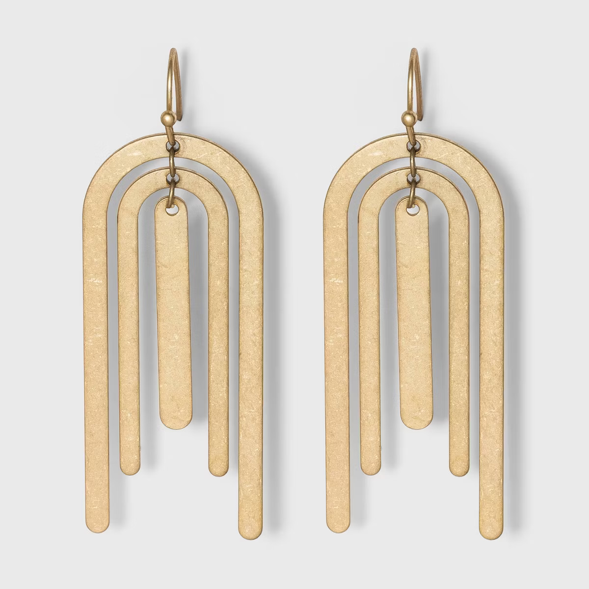 Bar and U Shape Drop Earrings - Universal Thread™ Gold | Target