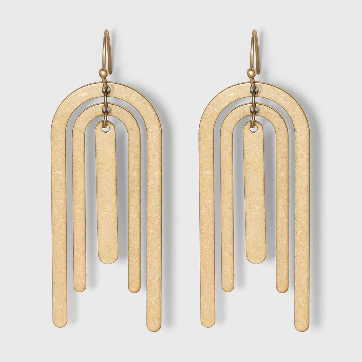 Bar and U Shape Drop Earrings - Universal Thread™ Gold | Target