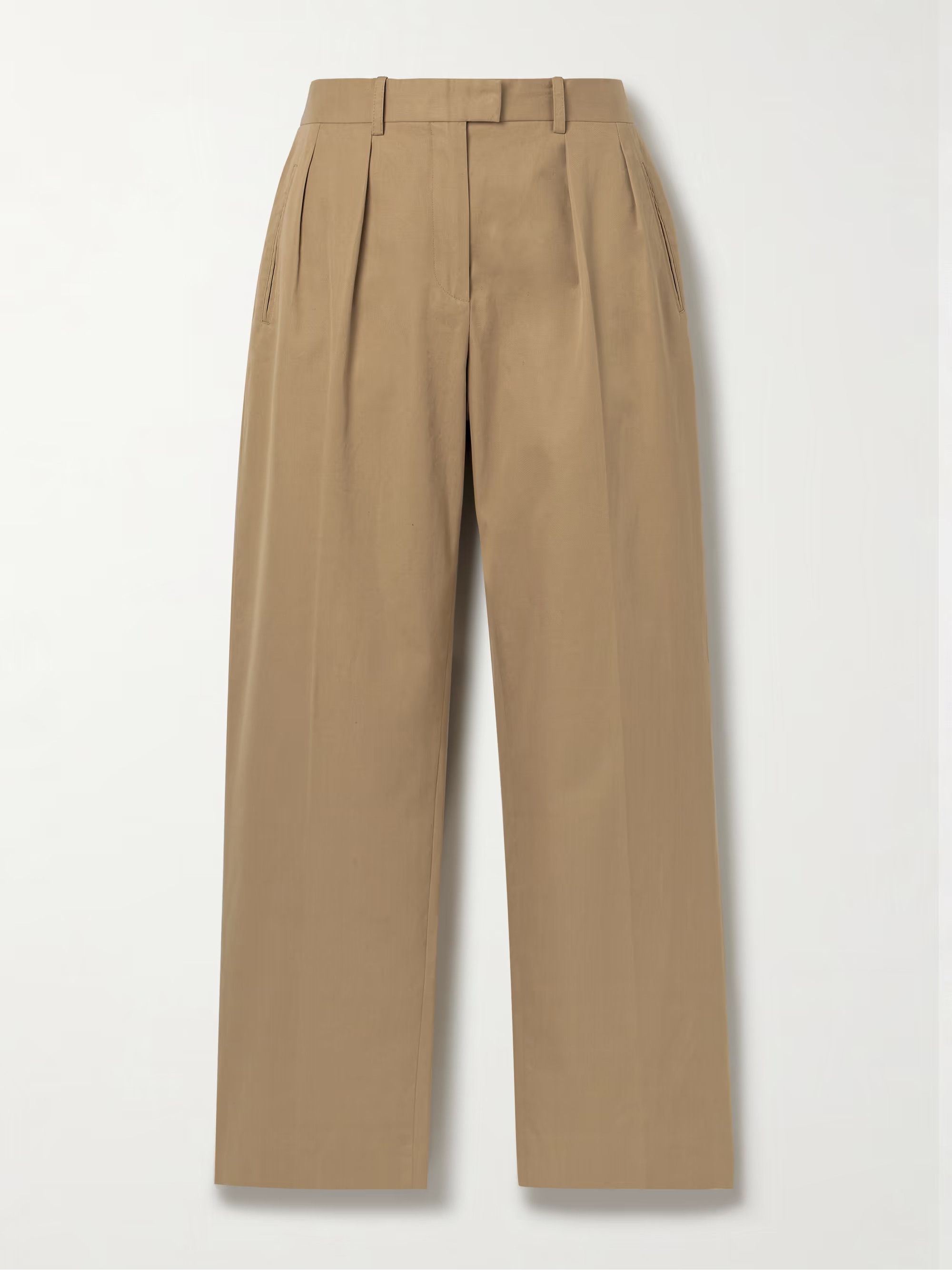 Alfidis pleated brushed cotton and cashmere-blend twill wide-leg pants | NET-A-PORTER (US)