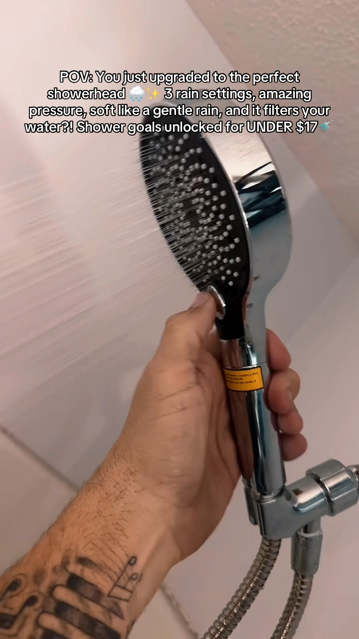 POV: You just upgraded to the perfect showerhead 3 rain settings, amazing  pressure, soft like a gentle rain, and it filters your water?! 

Shower goals unlocked for UNDER $17

#bathroommakeover #RainShower #selfcareessentials

#LTKGiftGuide #LTKHome #LTKWatchNow