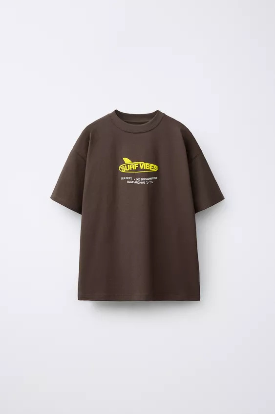 SURF VIBES RAISED T-SHIRT | Zara UK