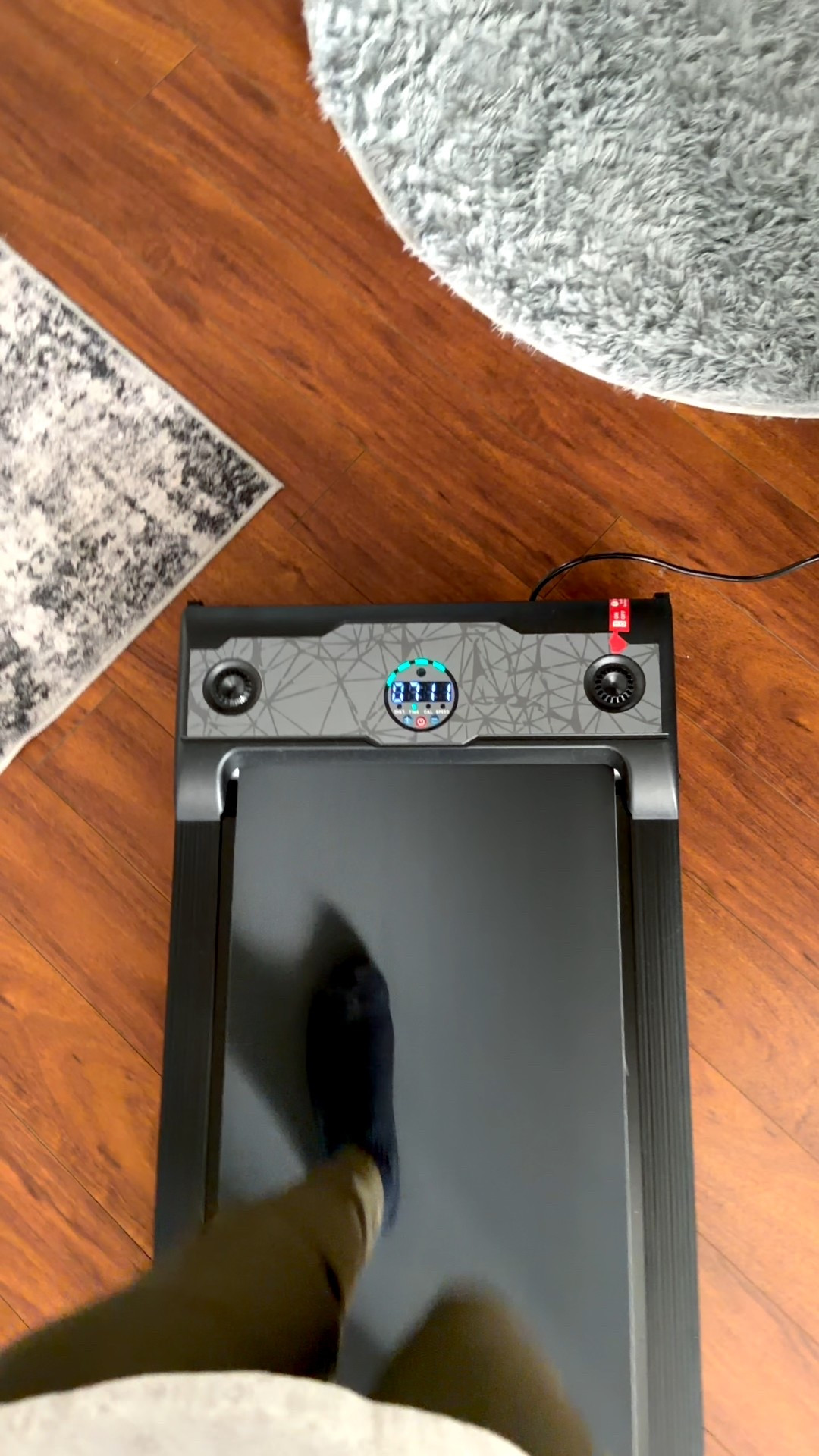 Getting in some movement on my walking pad after a few days with a slow walk while I watch some tv. It’s is almost a year old and is small enough to easily store away and move around. And it helps me get moving.
I take my dog on walks but not long walks because as someone with POTS and prone to fainting I do my walks indoors in case I have to lay or sit down. This pad makes exercise easy even on lazy days.

#walkingpad #easyexercise 


#LTKselfcare #LTKfitnessgoals #LTKActive