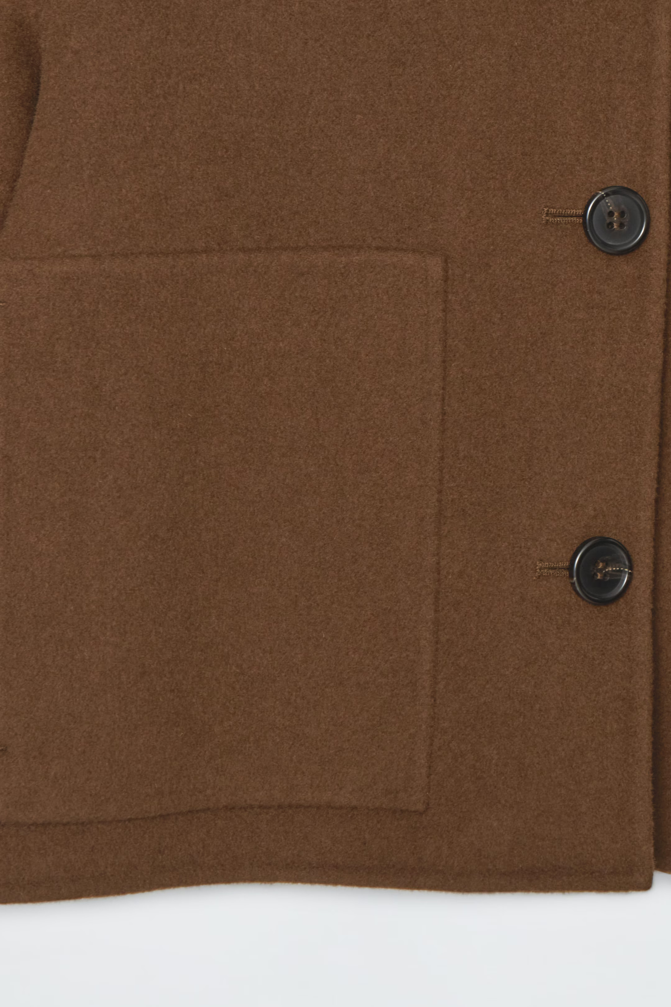 BOXY DOUBLE-FACED WOOL SHORT JACKET - BROWN | COS GB | COS UK