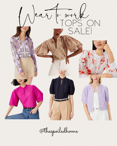 Save now on the cutest tops/blouses for wear to work on sale now! 

#LTKSaleAlert #LTKStyleTip #LTKOver40