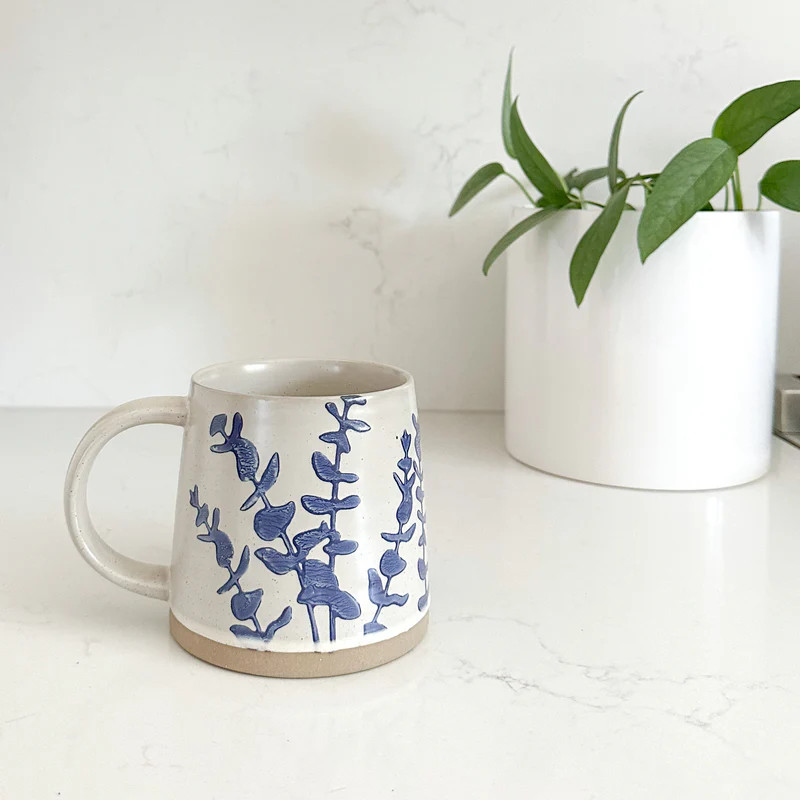 Silhouette Botanical Mug | Purple Rose Home