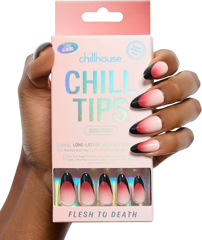 Chillhouse Chill Tips Signatures Press On Nails Kit, Flesh to Death - 30 Nail Shapes & Sizes, Dua... | Amazon (US)