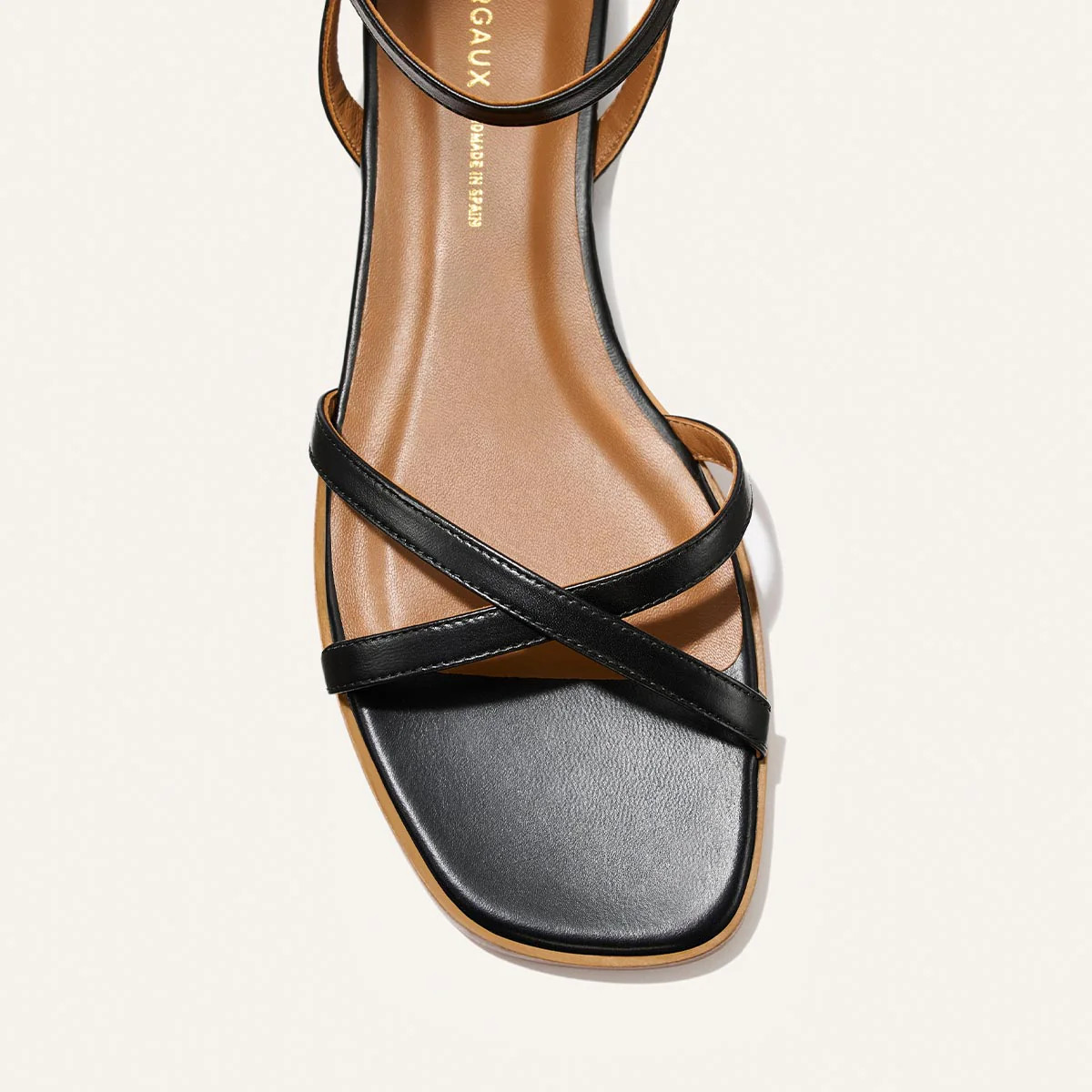 The Flat Sandal - Black Nappa | Margaux