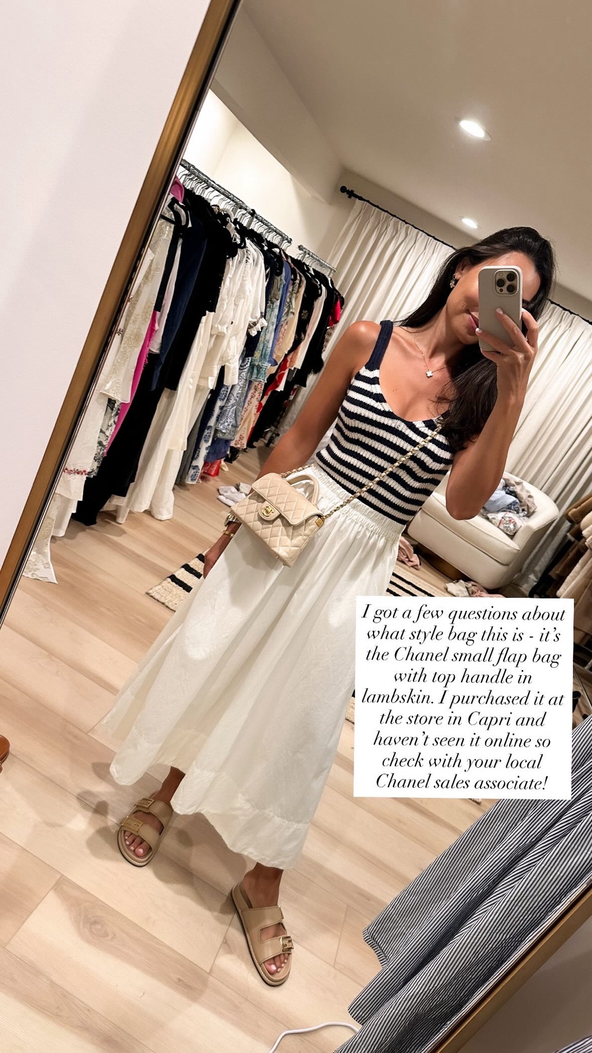 Chanel small flap with top handle bag. 

#LTKSeasonal #LTKItBag #LTKShoeCrush