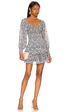 ASTR the Label Marietta Dress in Blue Peach Multi Floral from Revolve.com | Revolve Clothing (Global)