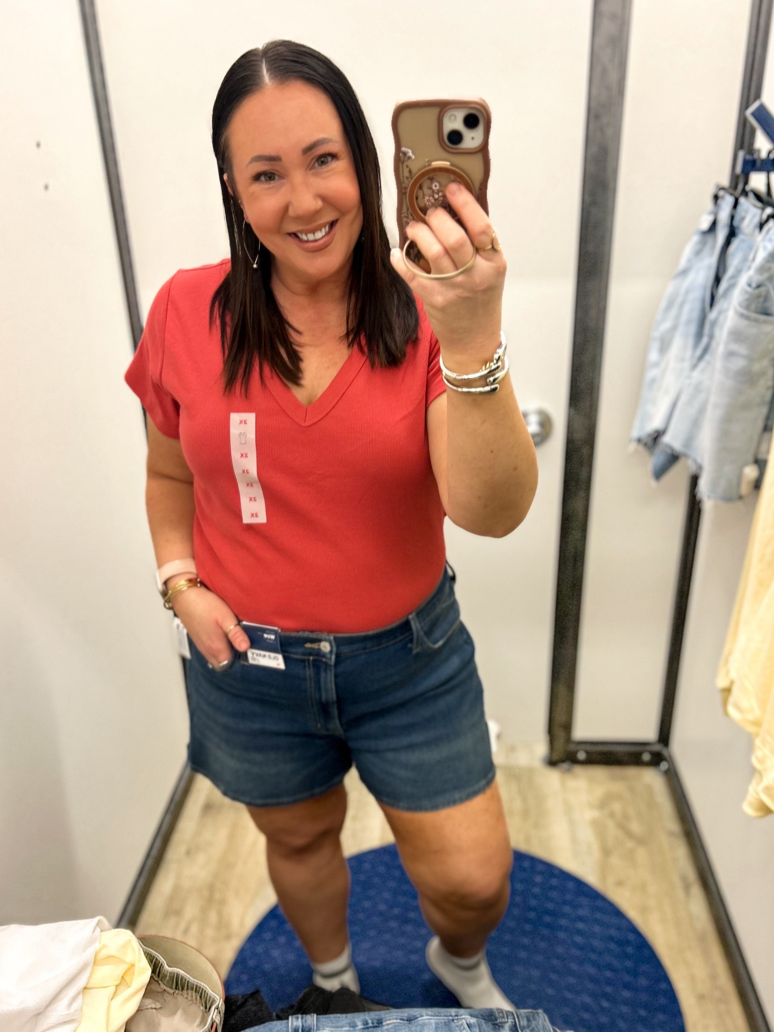 Old Navy new denim shorts arrivals! XXL snug ribbed tee. Size 16 4 inch denim shorts  

#LTKPlusSize #LTKSeasonal #LTKMidsize