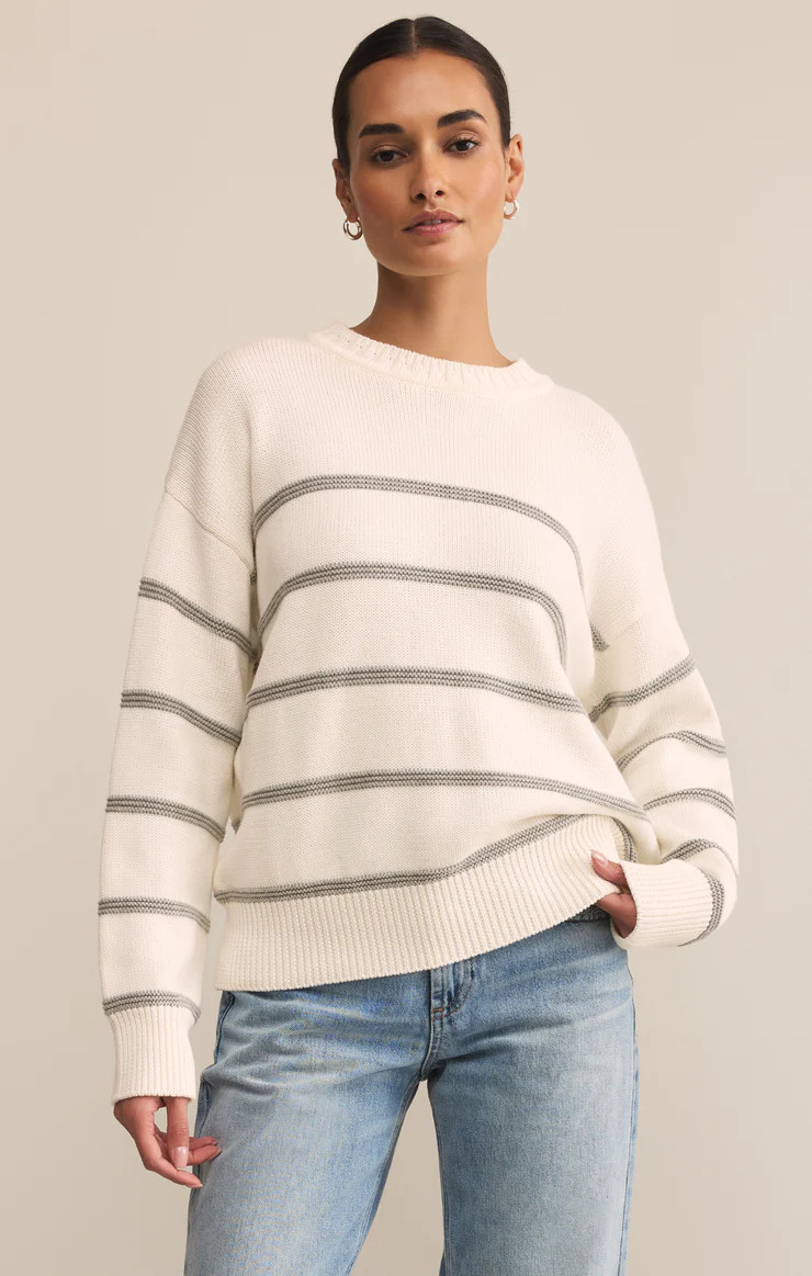 Boyfriend Striped Cotton Sweater | Z Supply