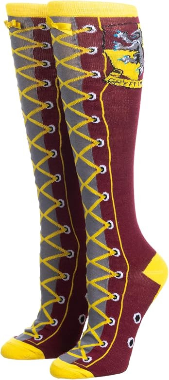 Harry Potter House Gryffindor Faux Lace Knee High Socks Licensed New | Amazon (US)