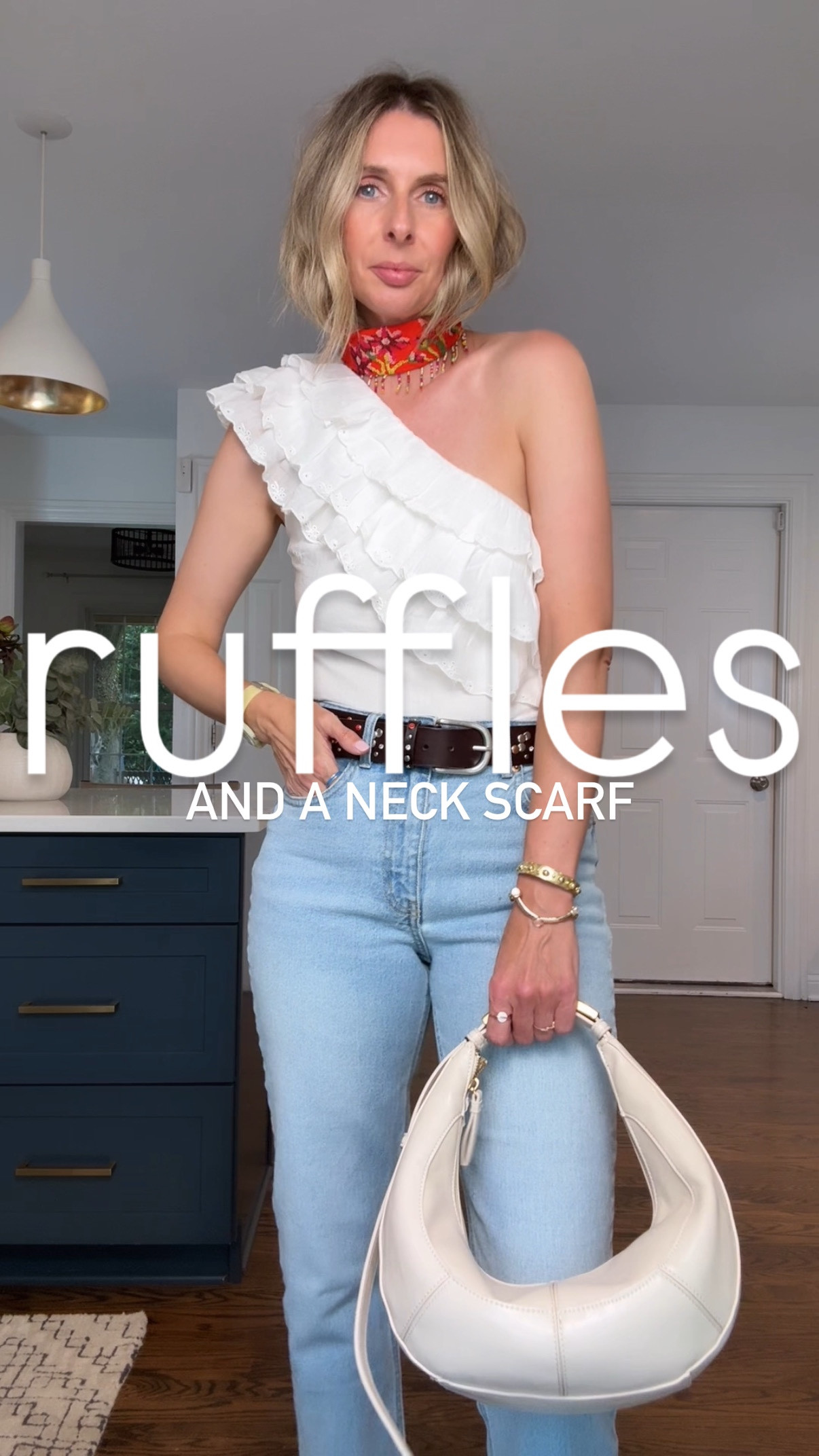 bsessed with this one shoulder number and paired with this neck scarf. love! stillllll not sold on the belt with this, but sometimes ya gotta use what ya got! think i need a belt that is lighter, but not as light as the one i have. camel colored maybe? 🤔 (also forgot to switch out my watch. not digging the yellow with this!)

one shoulder - small
jeans - size 6

@houseofmagpye - let’s elevate your everyday looks! 💫

concert, festival, concert outfit, summer outfit, straight leg jeans, jeans and a top, casual cool, boho vibes, effortless style, summer style. ruffle top. one shoulder top.

#effortlessstyle #styleover40 #summerstyle #jeansandatop #easyoutfit #festivalstyle #concertoutfit #countryconcertoutfit #zara

#LTKFindsUnder100 #LTKSummerEdit #LTKOver40