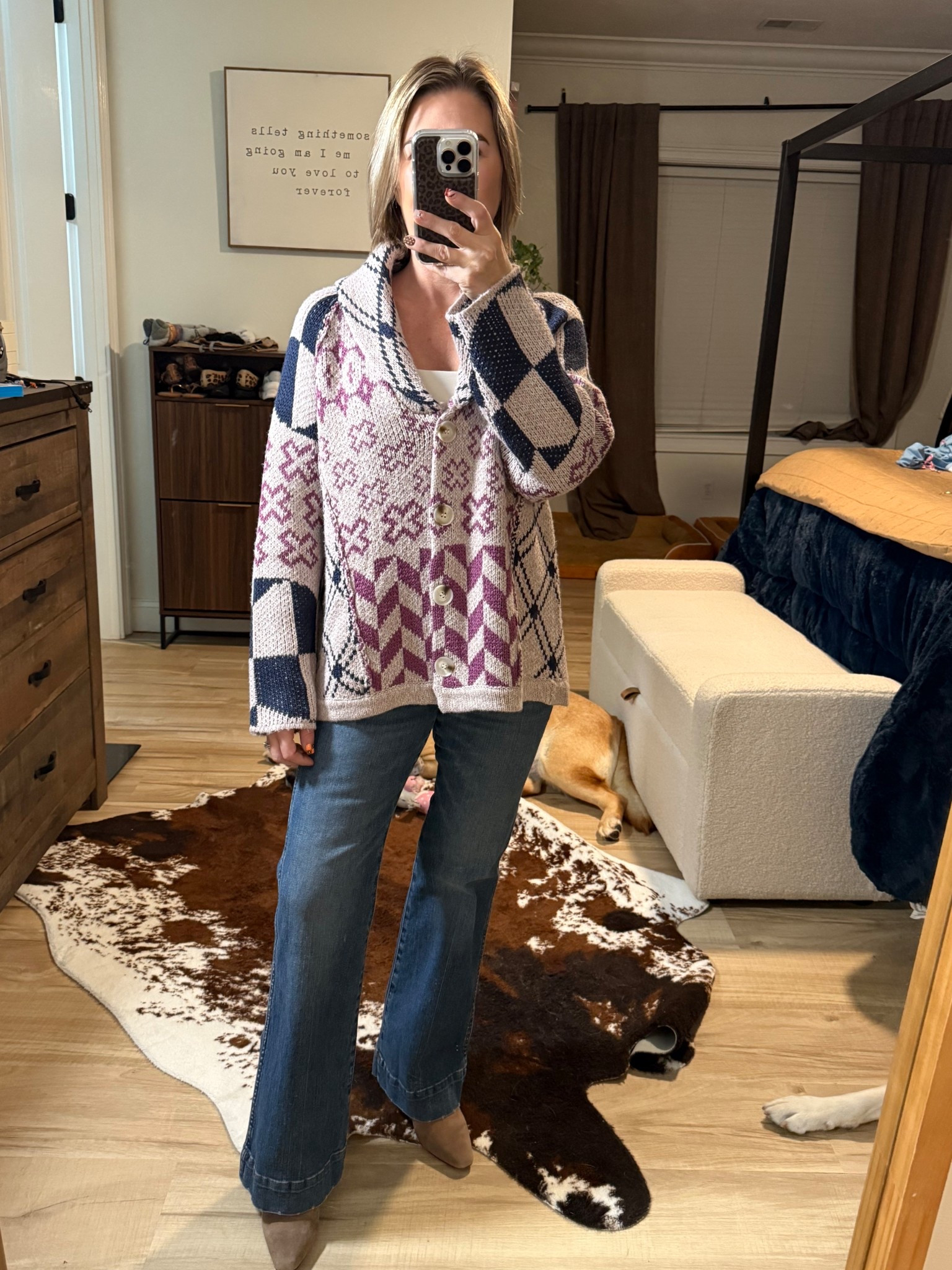 Cardigan small
Jeans 24 
Boots TTS


#LTKPetite #LTKOver40 #LTKStyleTip