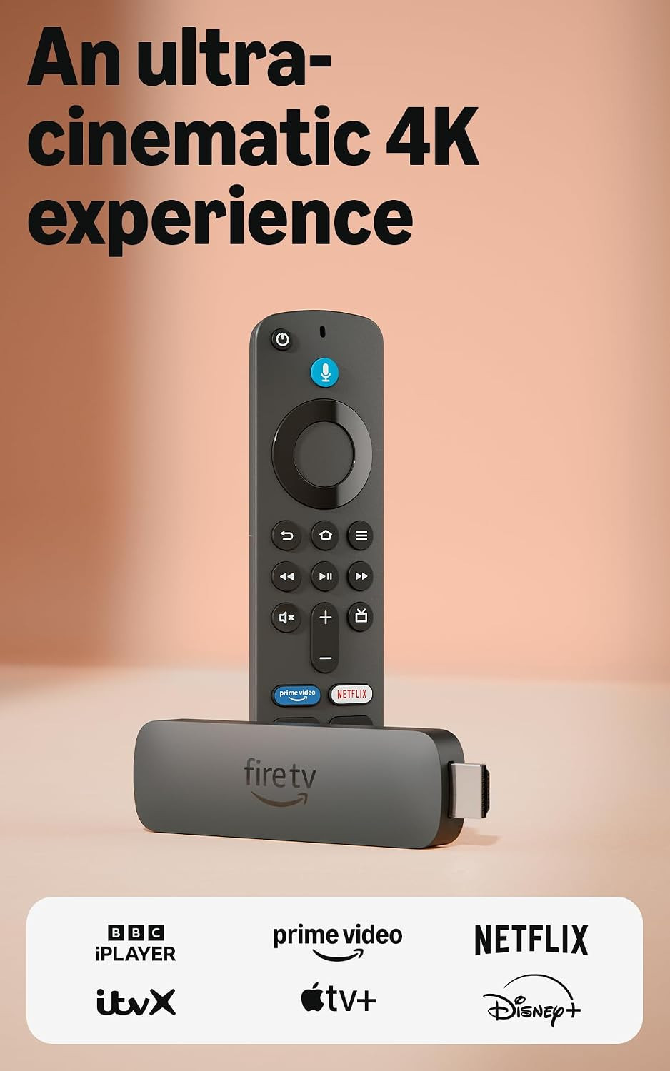 Amazon Fire TV Stick 4K Plus streaming device, supports Wi-Fi 6, Dolby Vision/Atmos, HDR10+, find TV programmes faster with Alexa+ | Amazon (UK)