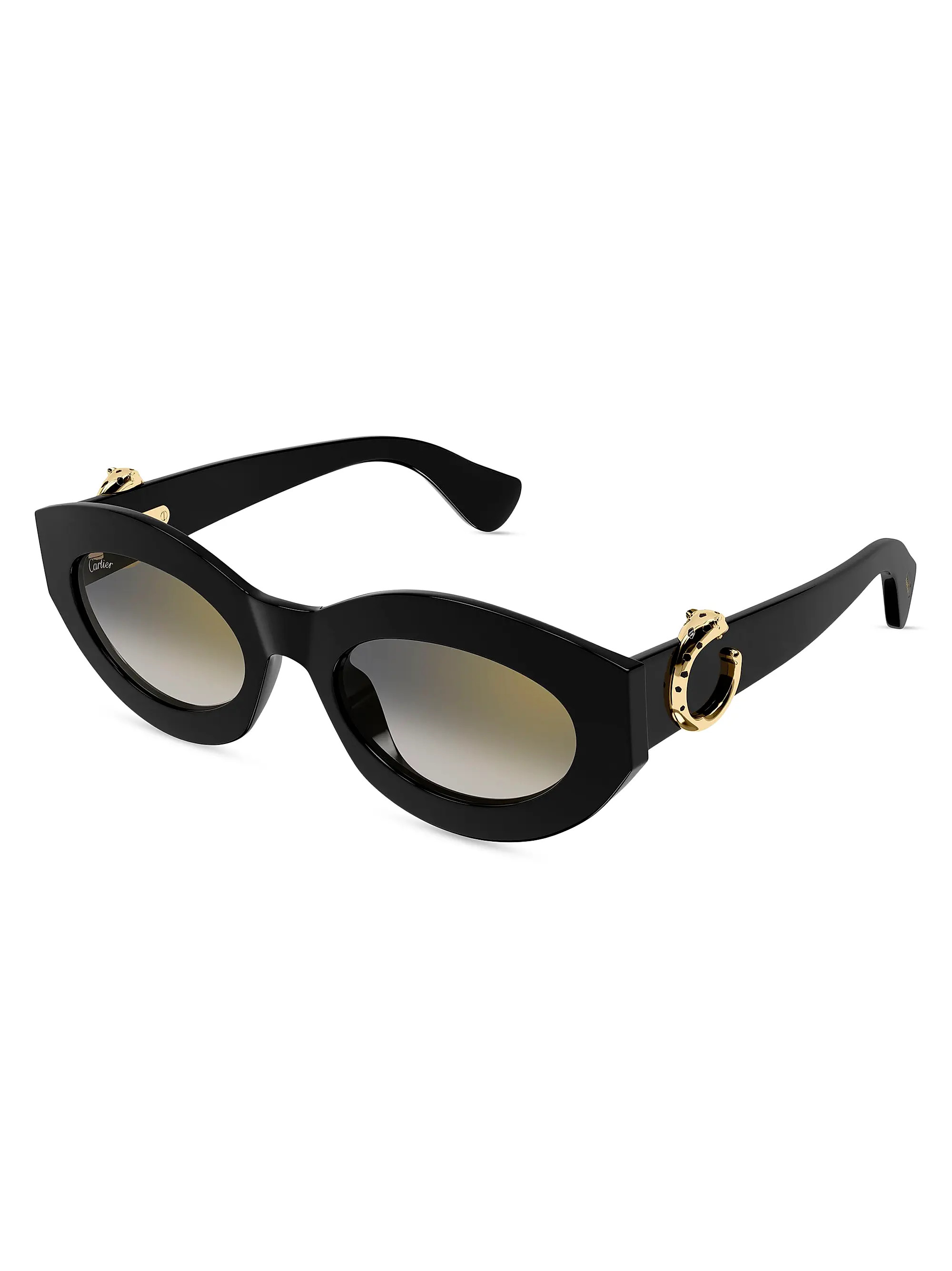 Cartier Panth\u00e8re Classic 53MM Oval Sunglasses | Saks Fifth Avenue | Saks Fifth Avenue
