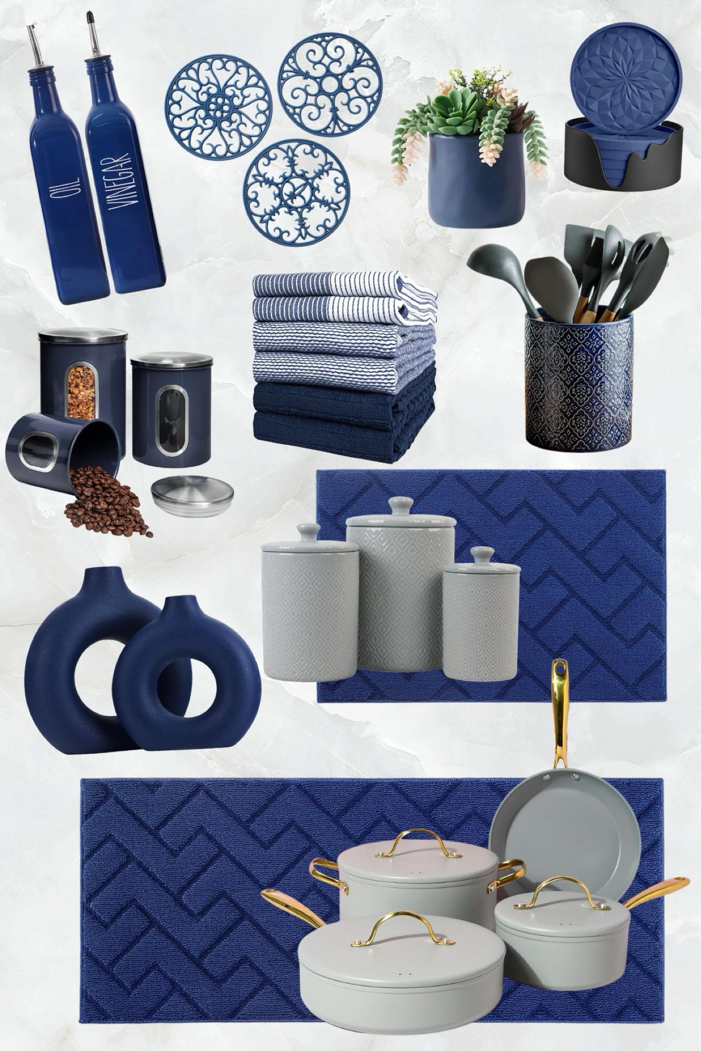 Navy blue and grey kitchen decor ideas!

#LTKHome