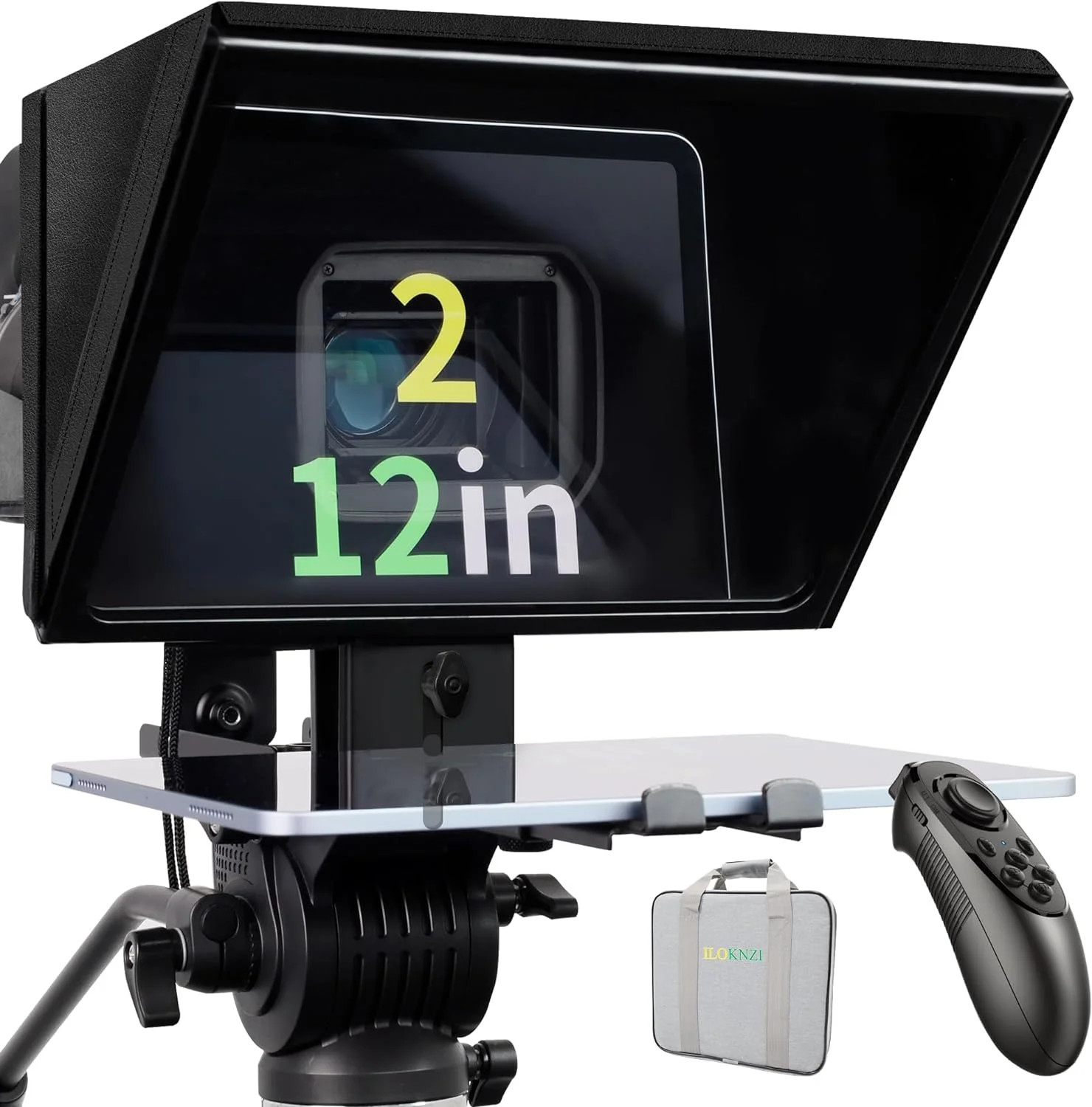 i2 Teleprompter 12" – Professional All-Metal Build, Tempered Glass, Remote & App, Universal Com... | Walmart (US)