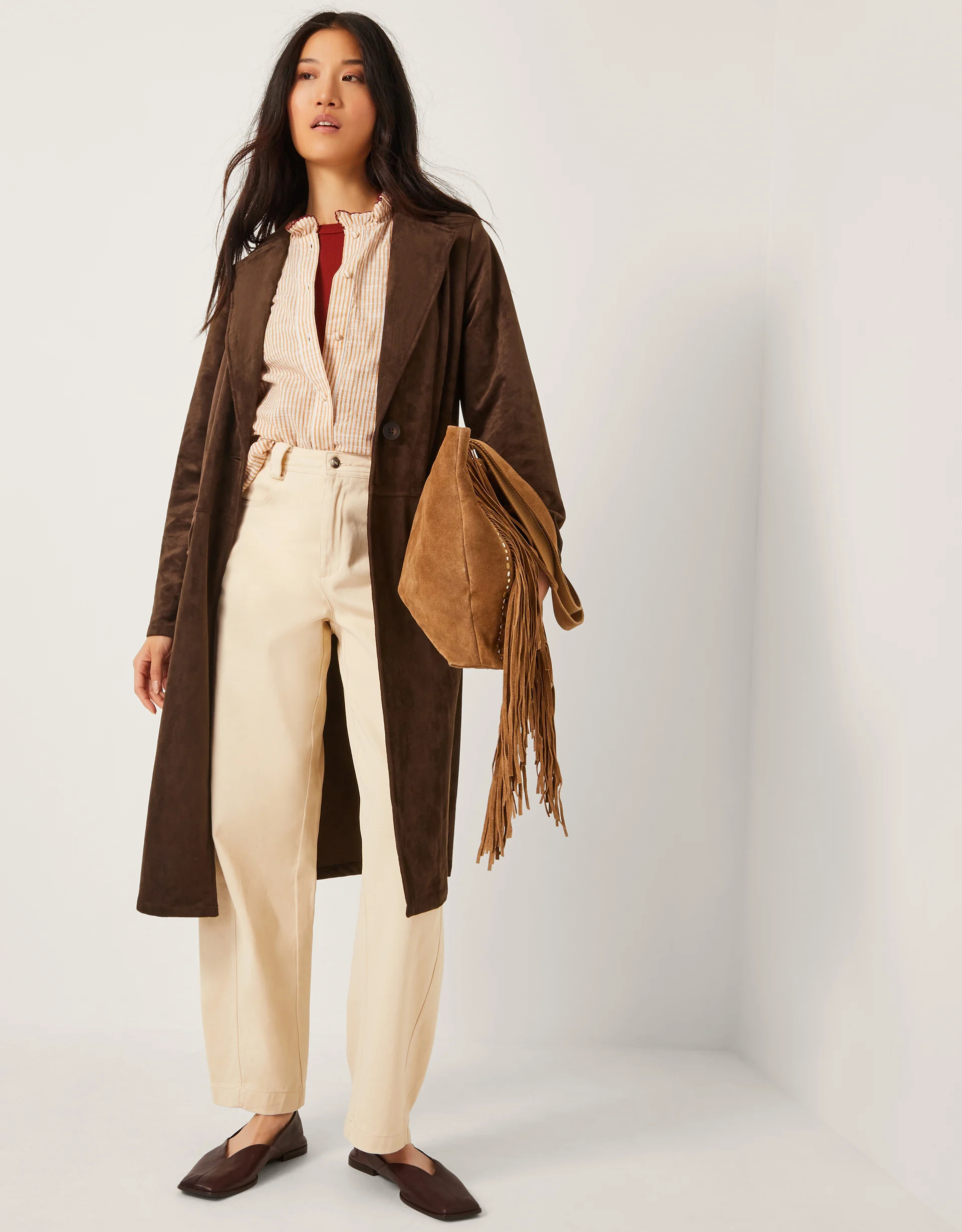 Tove Suedette Trench Coat Brown | Monsoon (UK)