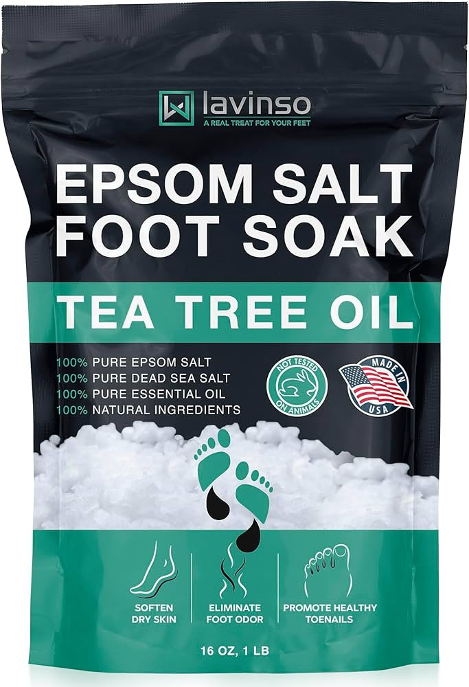 Tea Tree Oil Foot Soak with Epsom Salt - Made in USA - for Toenail Health, Athletes Foot, Stubbor... | Amazon (US)
