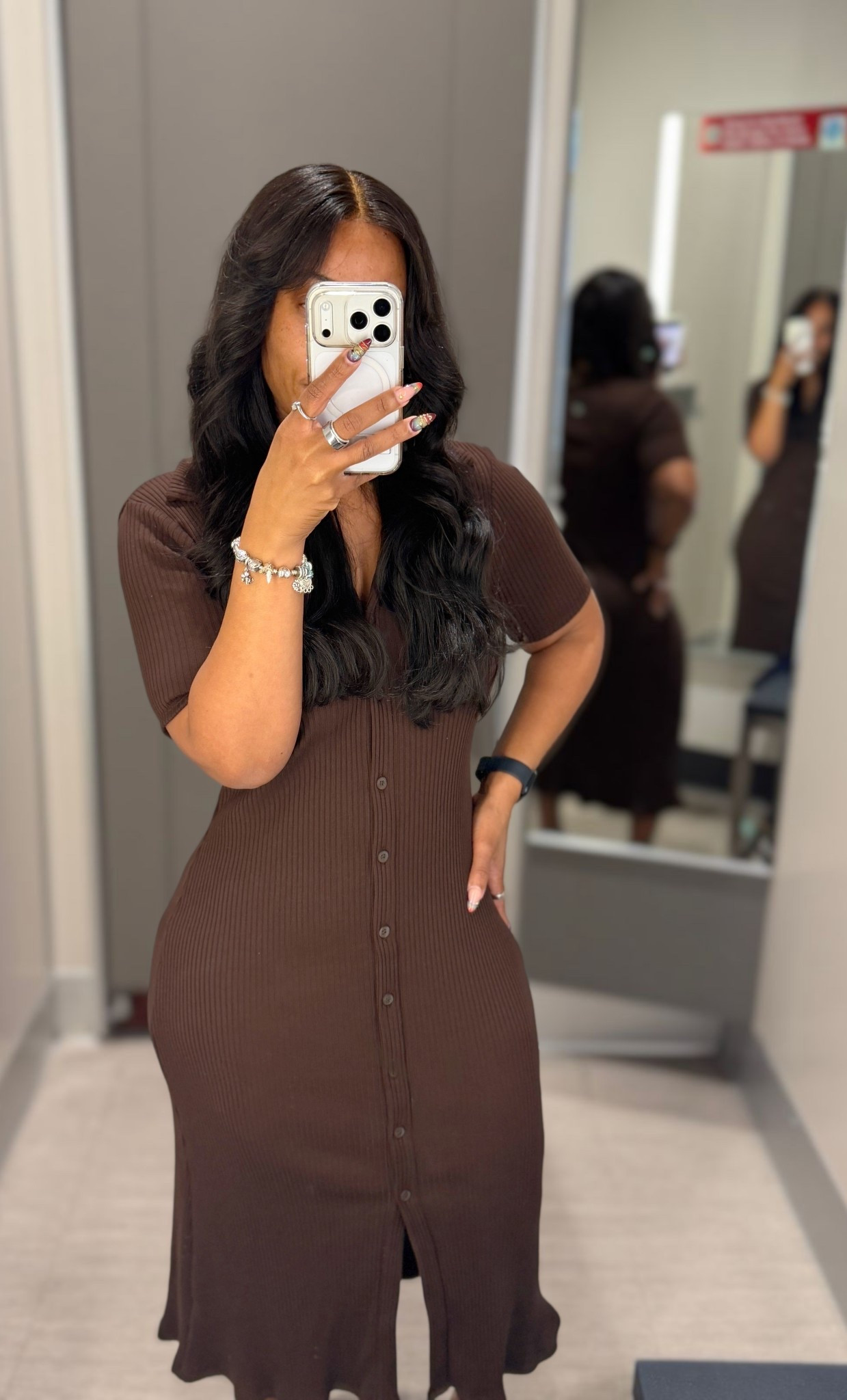 I am wearing a size small in this brown midi dress! This one definitely felt more roomier than the striped one(see my previous post). I love this
color and definitely comfortable on. 

#LTKSeasonal #LTKootd #LTKU
