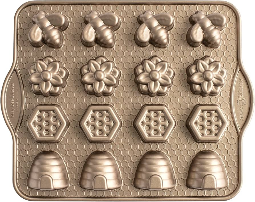 Nordic Ware Busy Bee Bitelet Pan, Toffee, 1.75 Cups | Amazon (US)