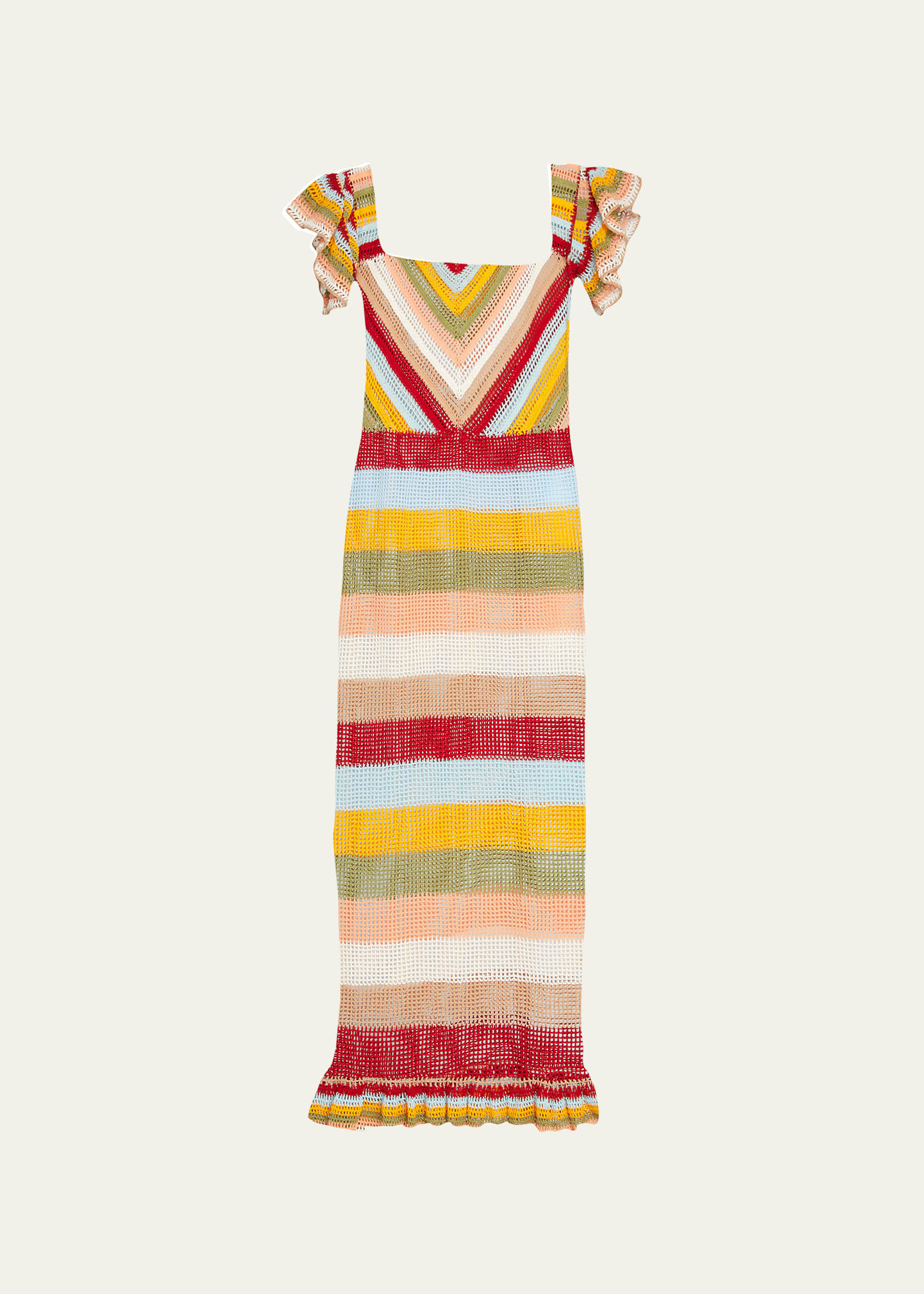 Paradise Hand-Crochet Fitted Coverup Maxi Dress | Bergdorf Goodman
