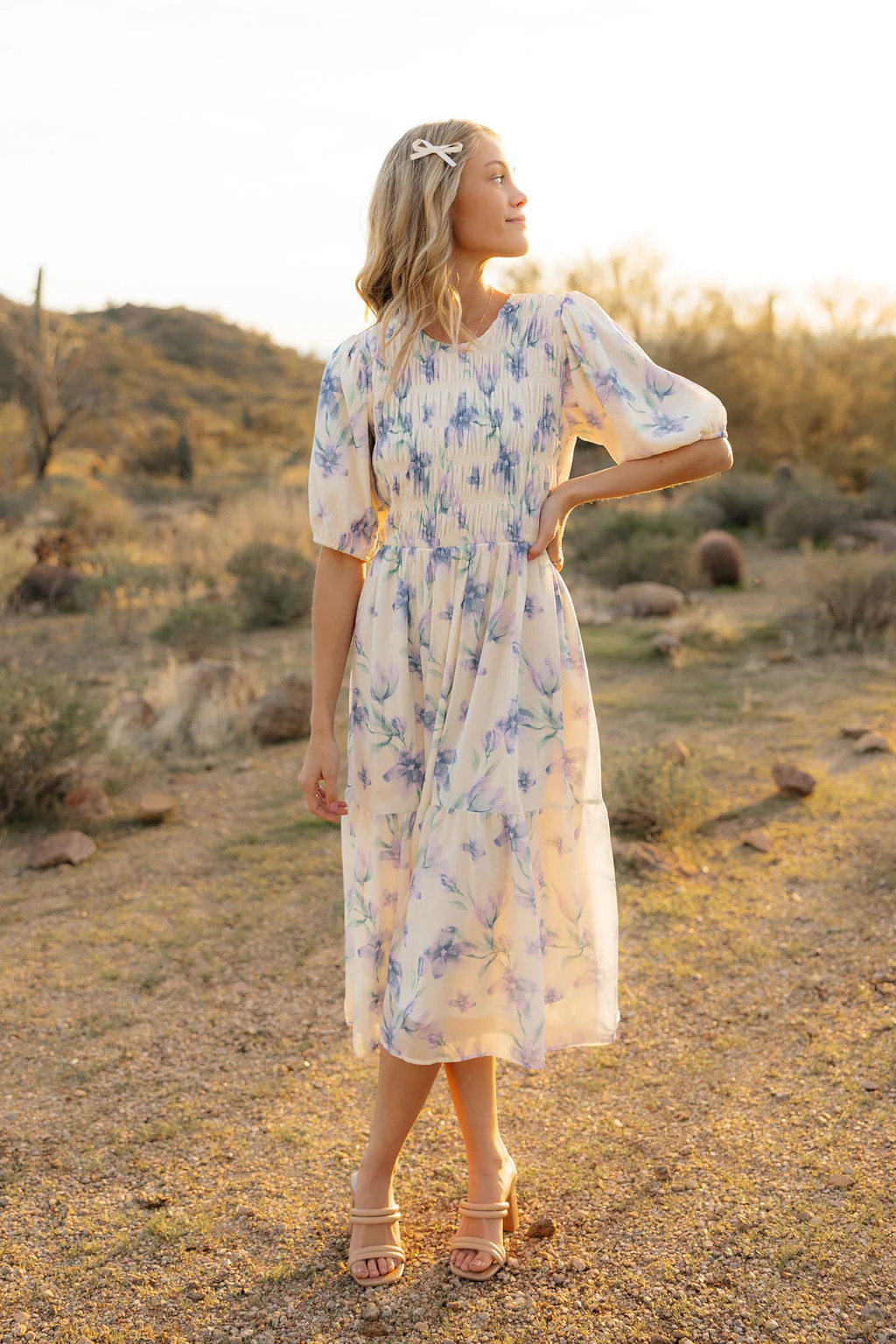 Susan Dress-Ivory Multi | Love Olive Co