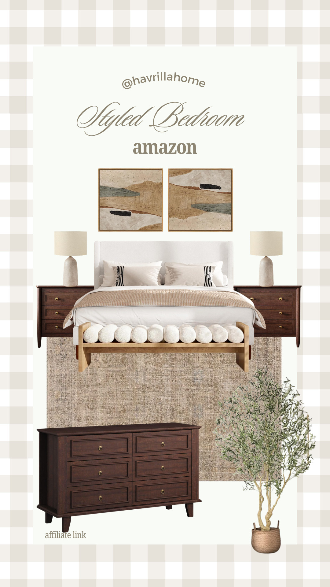 Amazon bedroom decor, Amazon bedroom finds, bedroom decorating ideas, neutral bedroom decor, cozy bedroom aesthetic, warm neutral bedroom, brown bedroom furniture, bedroom furniture Amazon, upholstered bed, bedroom bench, bedroom rug, wood nightstands, wood dresser, bedroom wall art, olive tree decor, modern traditional bedroom, transitional bedroom decor, organic modern bedroom, affordable bedroom makeover, Amazon home finds

#LTKHome