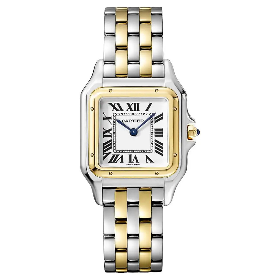 Cartier Panthère de Cartier Quartz Yellow Gold & Steel Medium Watch W2PN0007 | 1stDibs
