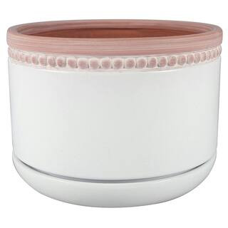 8 in. Ada White Ceramic Planter | The Home Depot