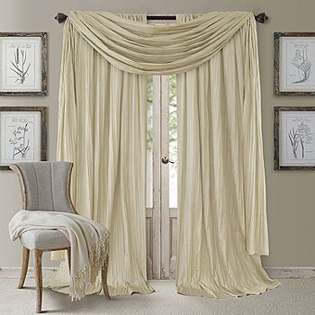 Elrene Home Fashions Athena Light-Filtering Rod Pocket Set of 2 Curtain Panel | JCPenney