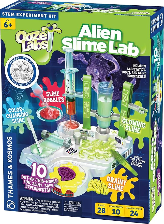 Thames & Kosmos Ooze Labs: Alien Slime Lab Science Experiment Kit & Lab Setup, 10 Experiments wit... | Amazon (US)