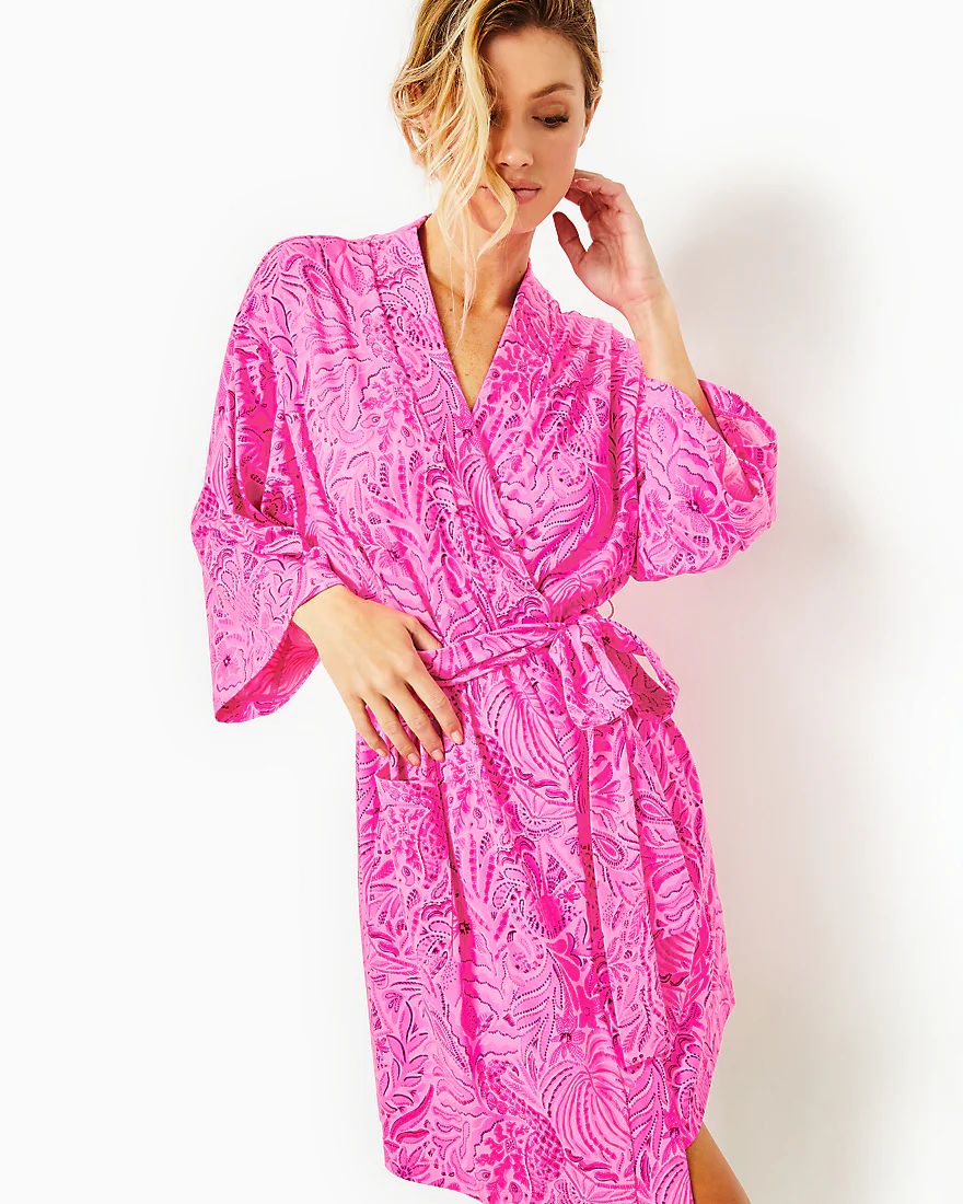 Elaine Knit Robe | Splash of Pink - A Lilly Pulitzer Store