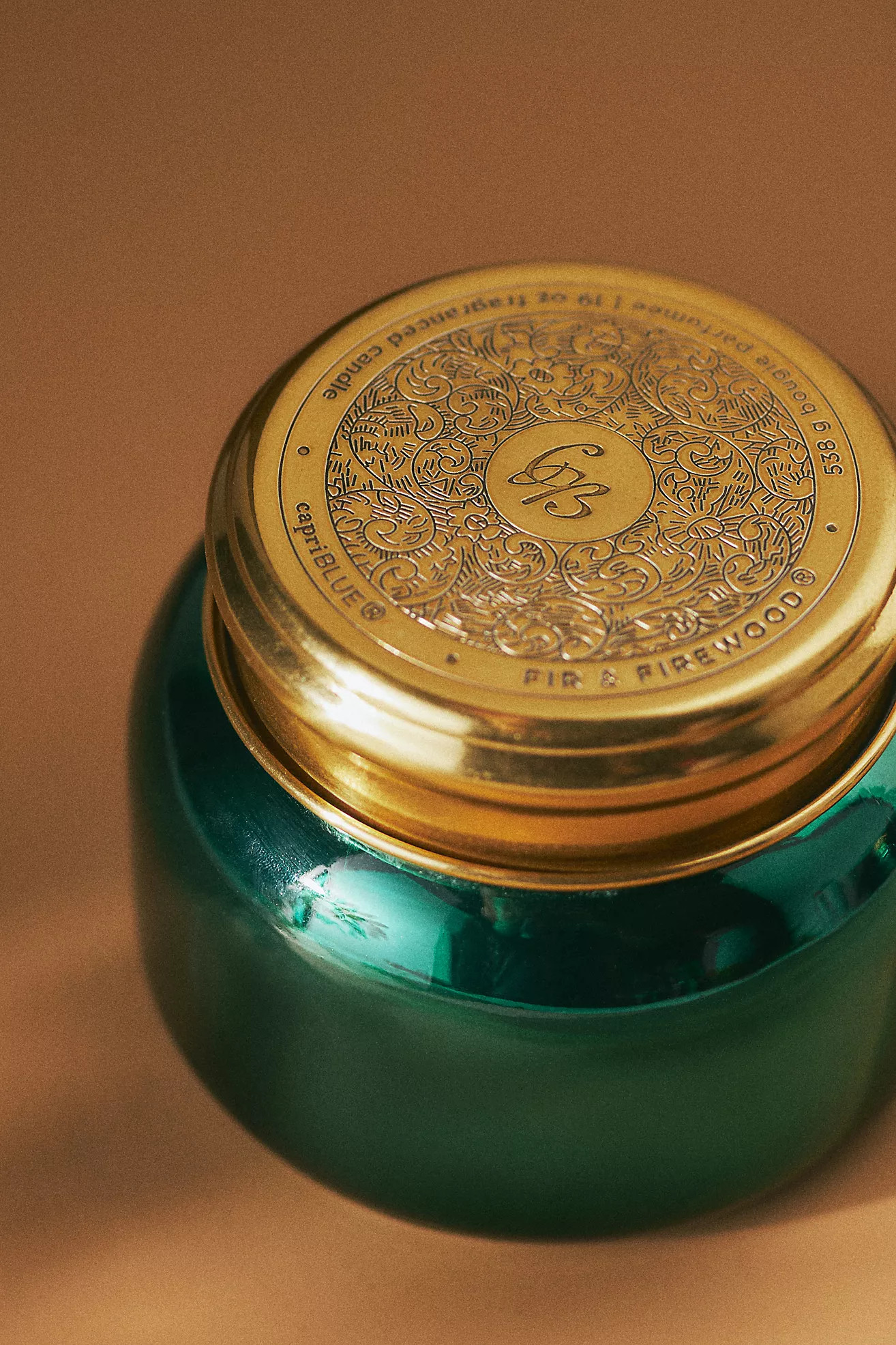 Capri Blue Fir & Firewood Glass Jar Candle | Anthropologie (US)